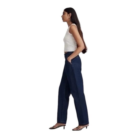 Madewell Baggy Straight Jeans Woodham Wash Pleated Edition Size 33 NWT - Picture 16 of 16